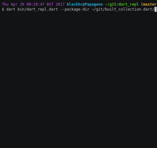 Dart REPL with runtime imports
