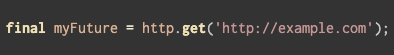 Many asynchronous Dart APIs return futures.